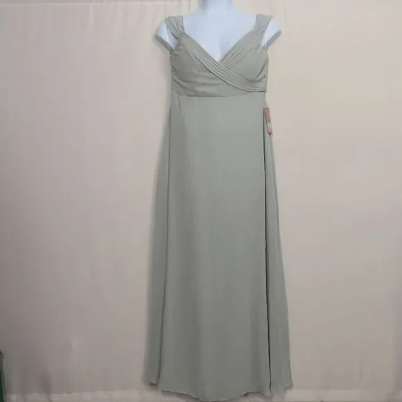 Birdy Grey Dove Gray Spence V-Neck Convertible Dress X-Large - Picture 2 of 8